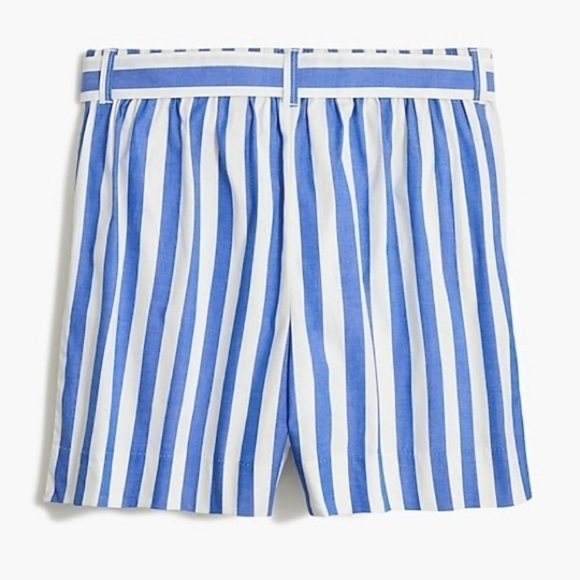 J. Crew Factory Striped Poplin Tie Waist Shorts - Picture 4 of 5